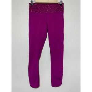 Lululemon Women Size 6 Regal Plum Real Quick Crop Leggings 24" Inseam